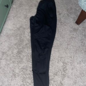 Adidas all black pants with zipper at ankle.mesh material! Size small